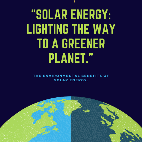 Solar energy environmental benefits