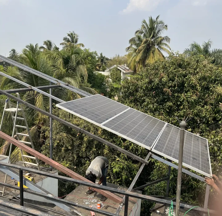 A 10 KW solar plant in India